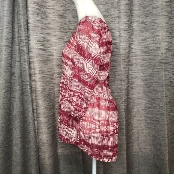 CHARMING CHARLIE SMALL BLOUSE PINK and CREAM - Picture 2 of 7